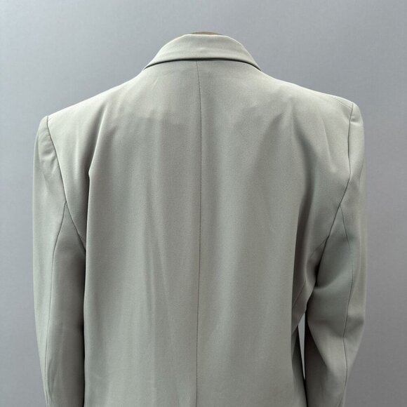 H&M Womens Blazer Jacket Career Long Sleeve Double-Breasted Pockets Light Gray S - Picture 12 of 13